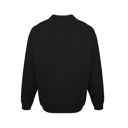 Prada 25Fw letter logo jacquard front nylon patchwork sweatshirt