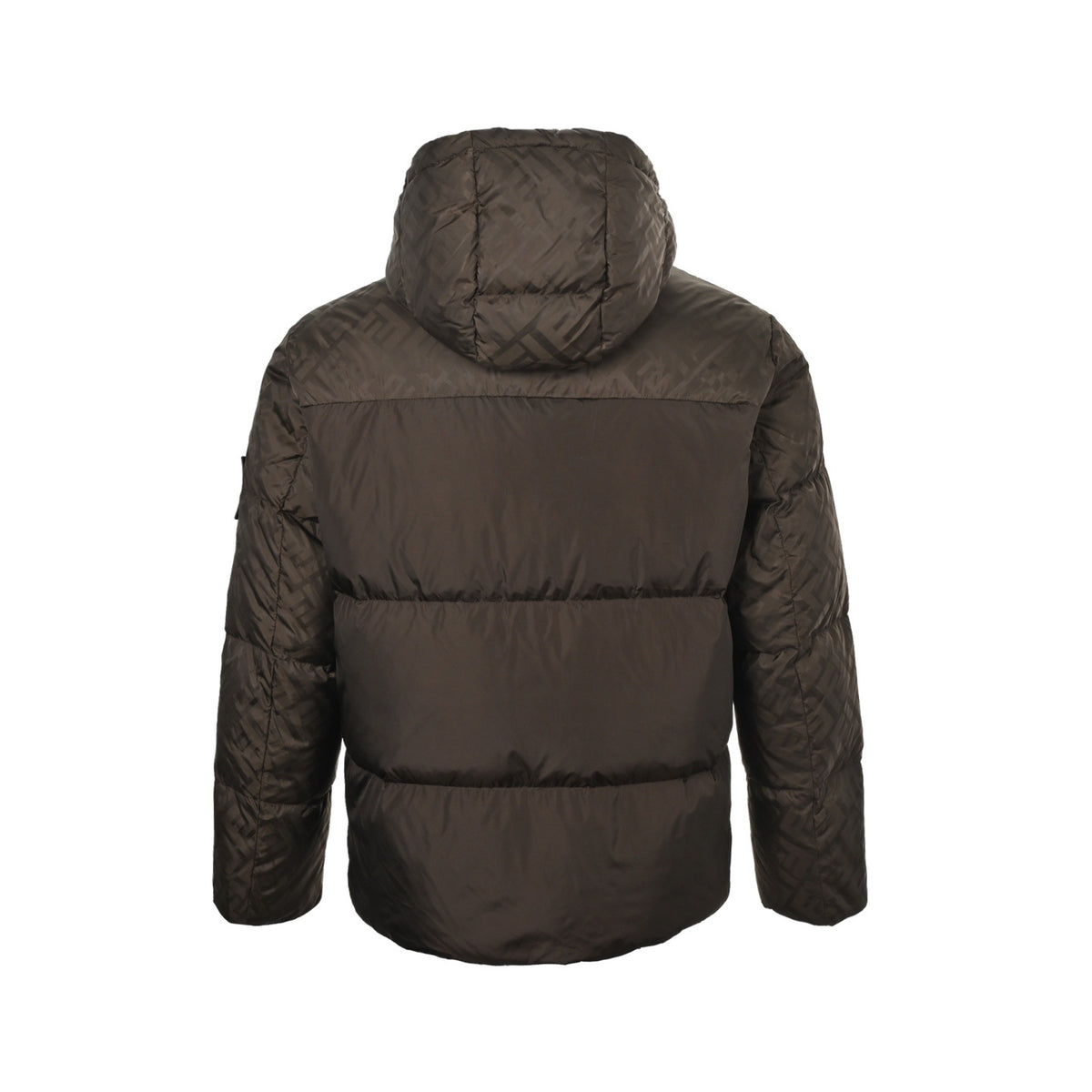 Fendi Double F presbyopic patchwork hooded down jacket