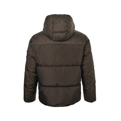 Fendi Double F presbyopic patchwork hooded down jacket