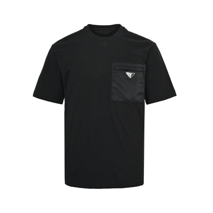 Prada 25ss triangle logo nylon pocket short sleeves