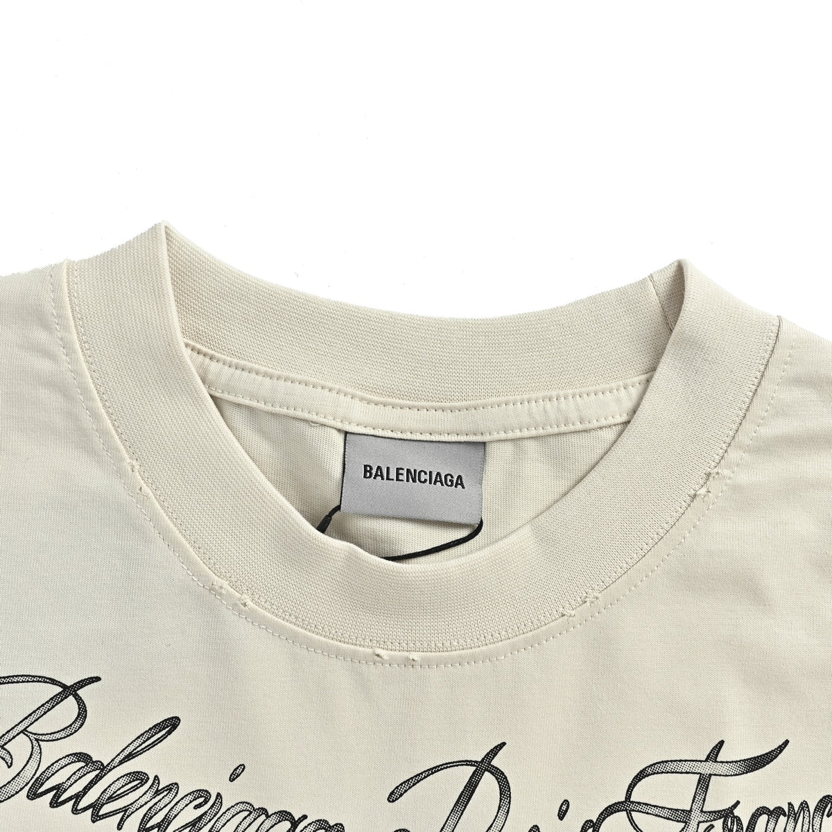 Balenciaga/Balanciaga 26ss signature letter printed short sleeves