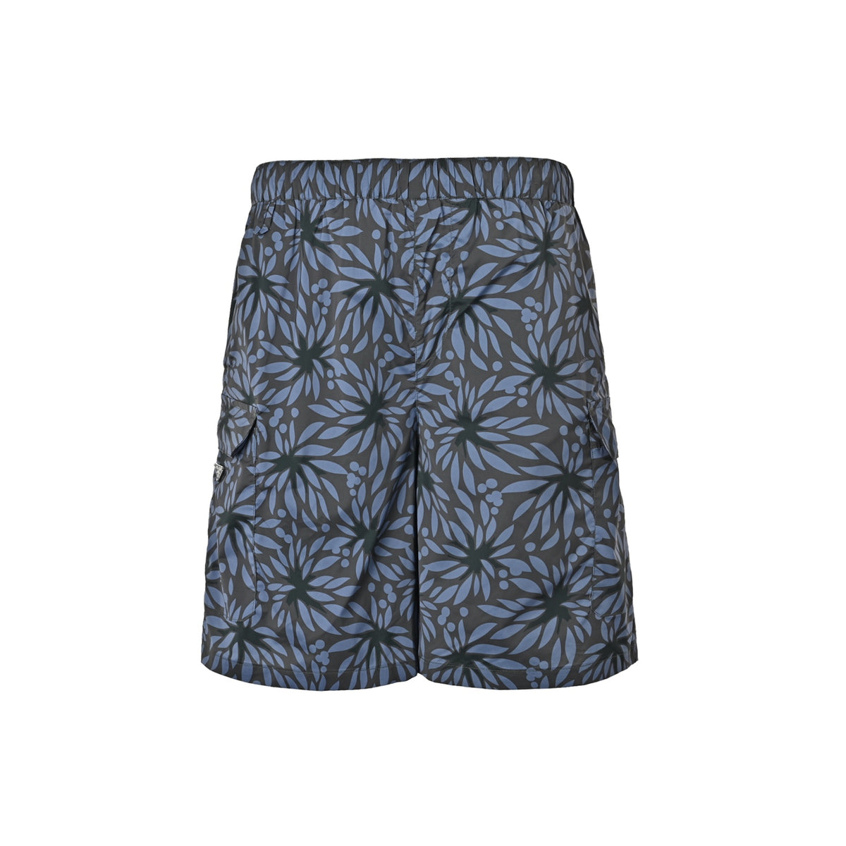 Prada floral digital print nylon shorts