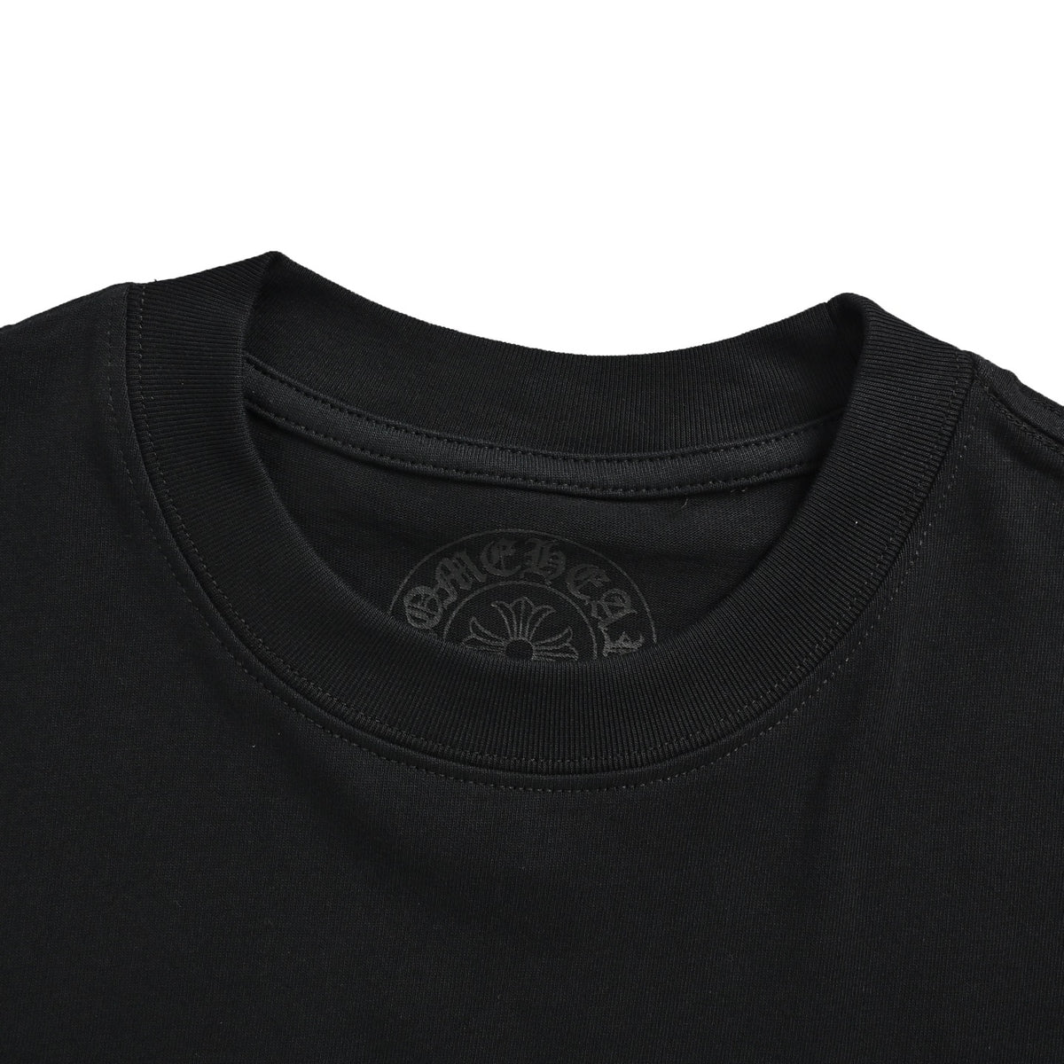 Chrome Hearts/Chrome Heart Sanskrit cross embroidery round neck short sleeves