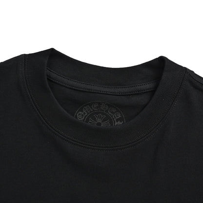 Chrome Hearts/Chrome Heart Sanskrit cross embroidery round neck short sleeves