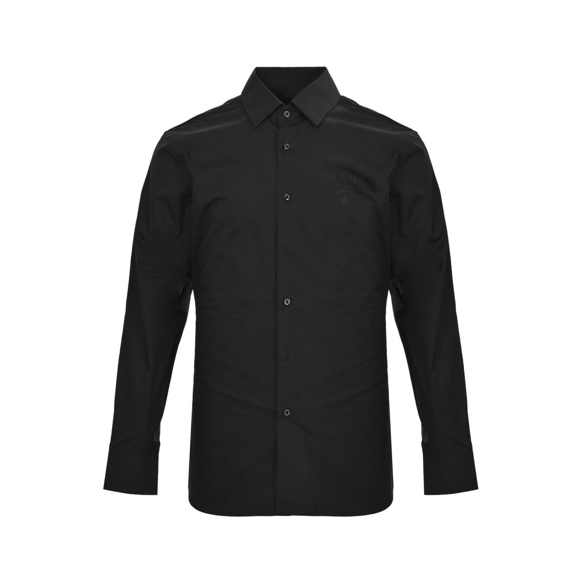 Prada 25ss hot stamped letter logo printed shirt