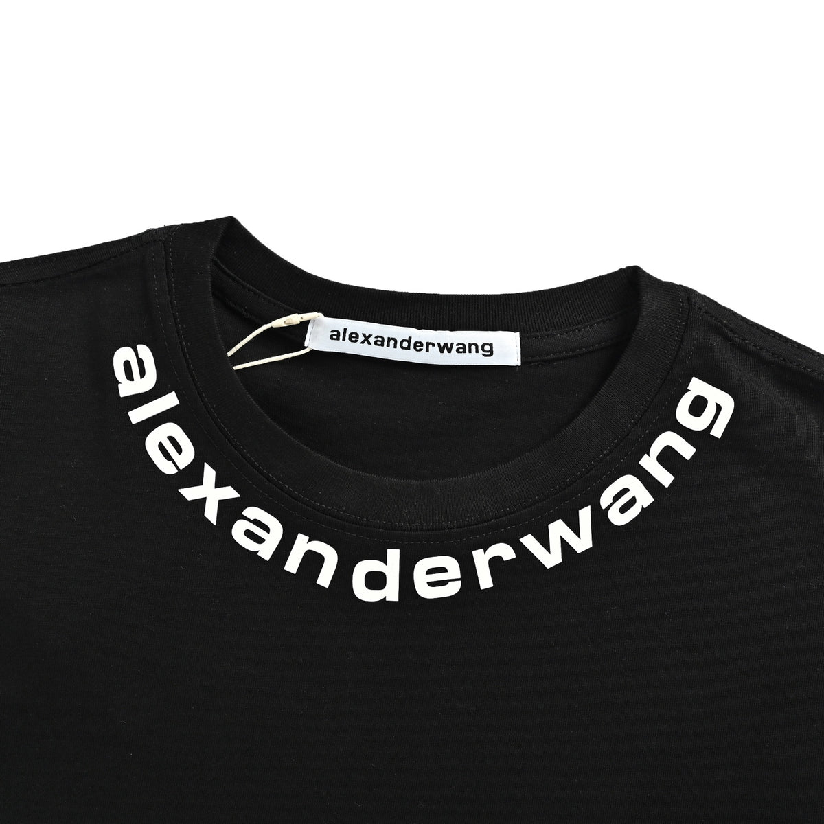 ALEXANDER WANG short sleeves with rubberized letter logo on the neckline