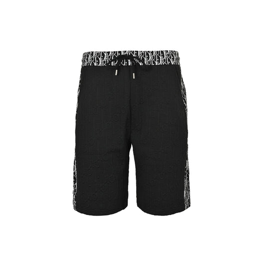 Dior dark pattern old flower jacquard web shorts
