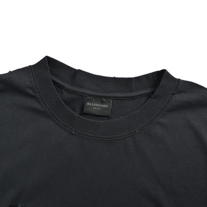 Balenciaga cracked letter print short sleeves