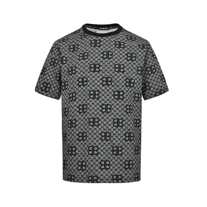 Balenciaga 26ss full BB presbyopia jacquard short sleeves