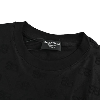 Balenciaga 26ss all-over presbyopia jacquard short sleeves