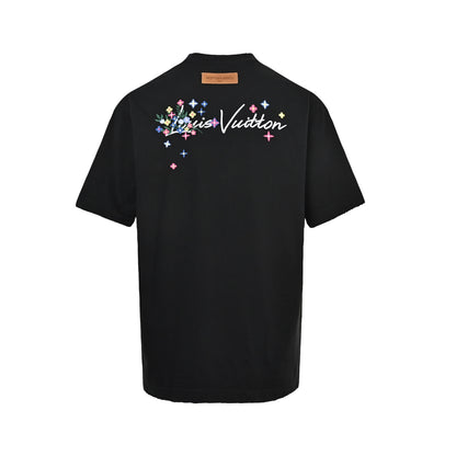 Louis Vuitton LV colorful embroidered short sleeves