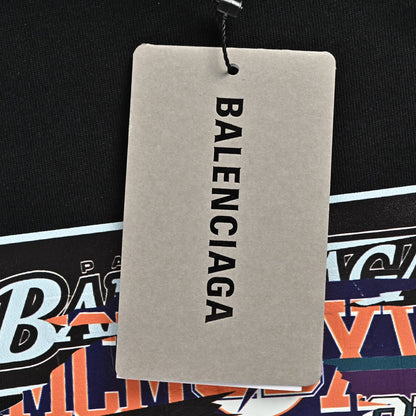 Balenciaga/Balanciaga 26ss stacked label tape printed letter embroidery short sleeves