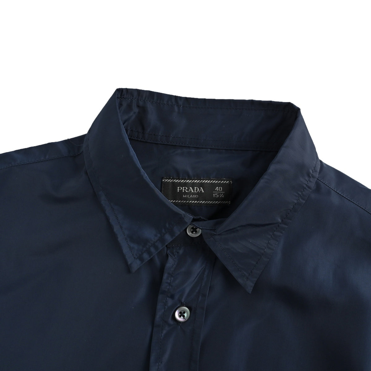 Prada pocket tag back triangle logo shirt