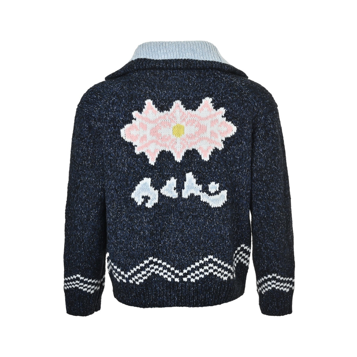 Louis Vuitton 25Fw whale jacquard knit zipper sweater jacket
