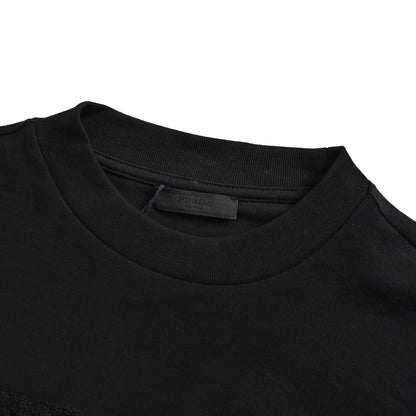 Prada 25ss dark pattern terry embroidered logo short sleeves