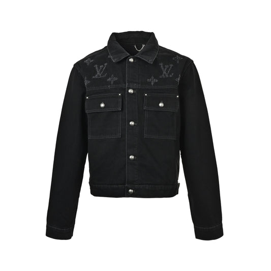 Louis Vuitton washed ripped denim jacket