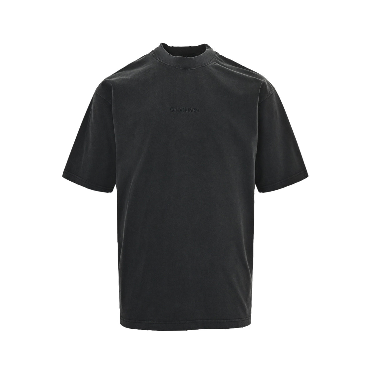 Balenciaga/Balanciaga 26ss back patch embroidered letters washed short sleeves