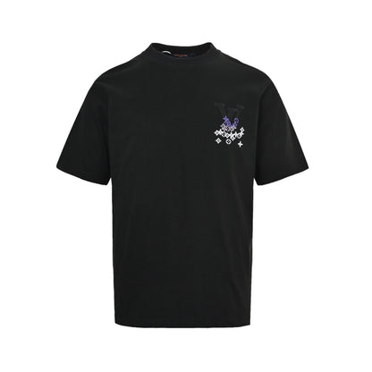 Louis Vuitton 26ss gradient old flower embroidered short sleeves