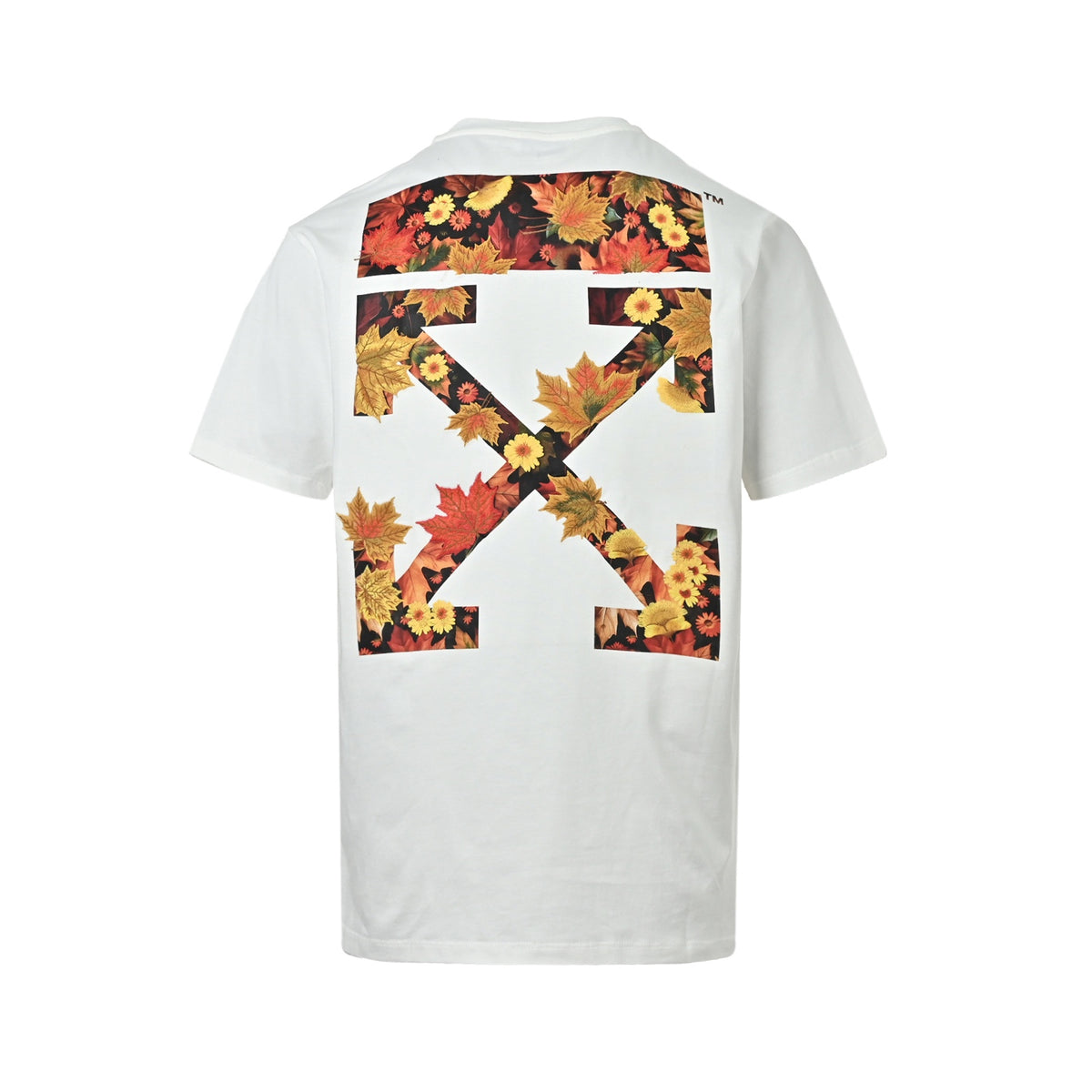 OFF WHITE CO VIRGIL Maple Leaf Flower Arrow Embroidered Short Sleeve