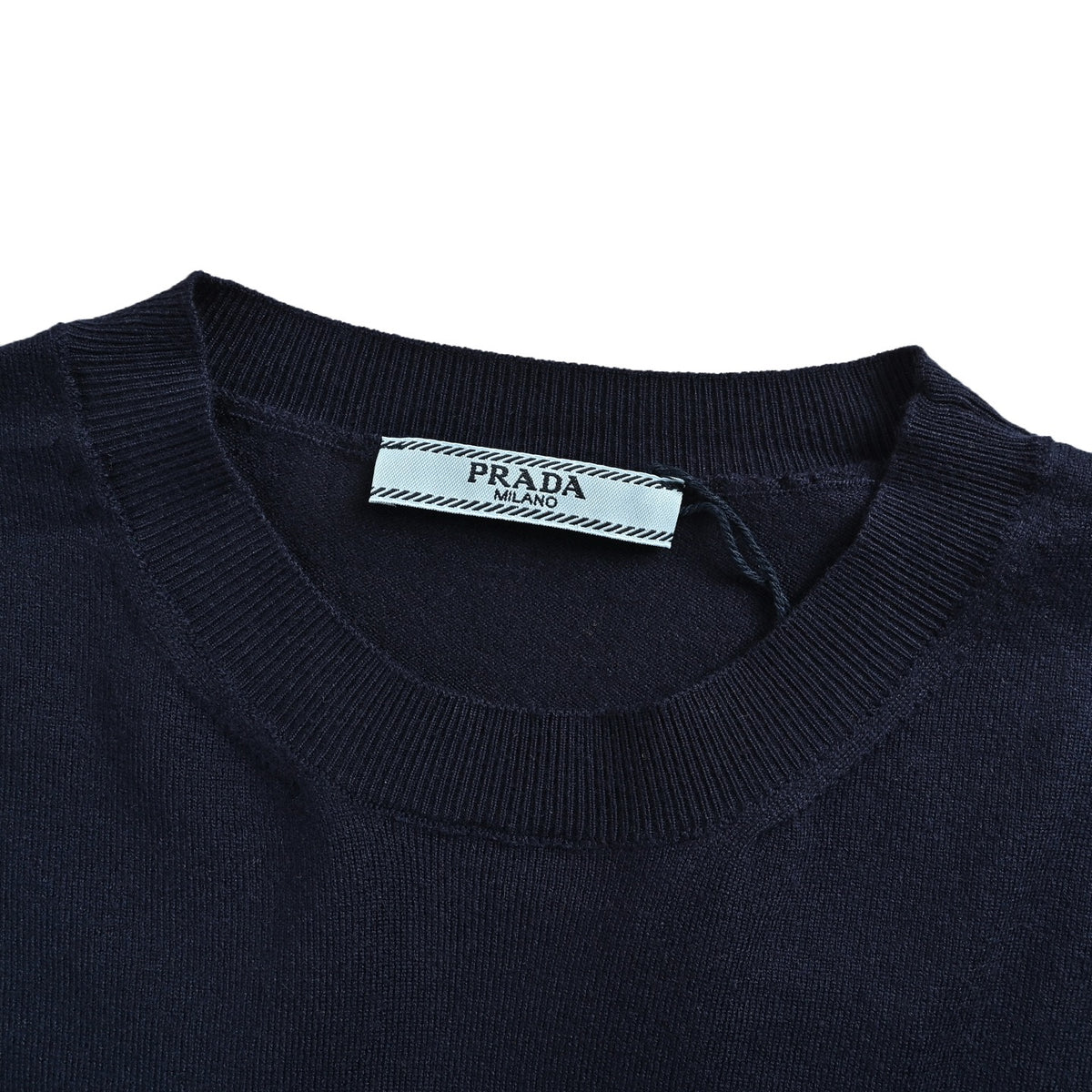 Prada logo intarsia knitted short sleeves