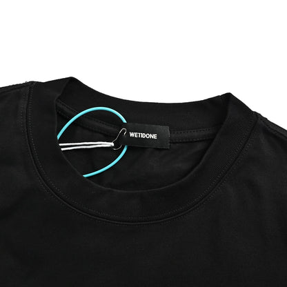 We11 Done hollow LOGO letter printed short sleeves