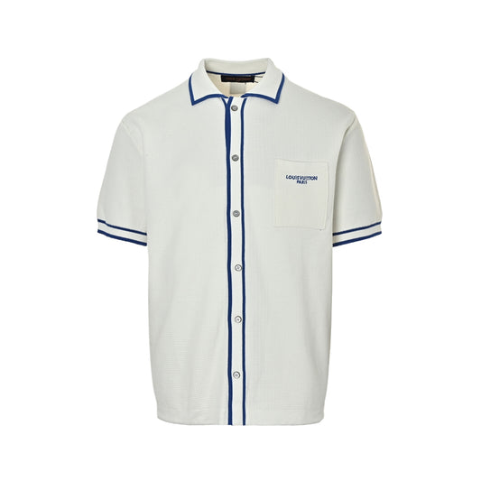 Louis Vuitton pocket logo embroidered knitted short-sleeved shirt