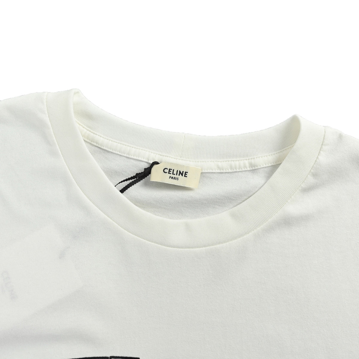 Celine curved flocking printed short sleeves