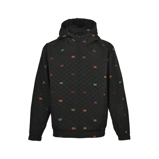 Gucci colorful jacquard GG canvas patchwork jacket