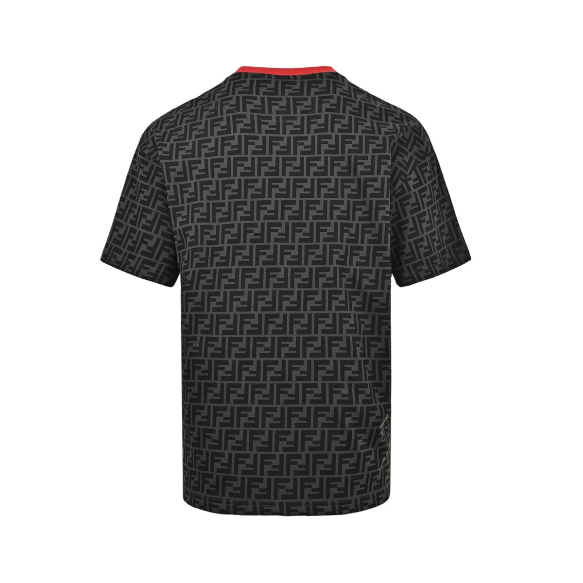 Fendi full printed FF contrasting collar short sleeves