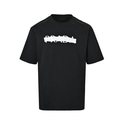 Prada patch embroidered letter short sleeves