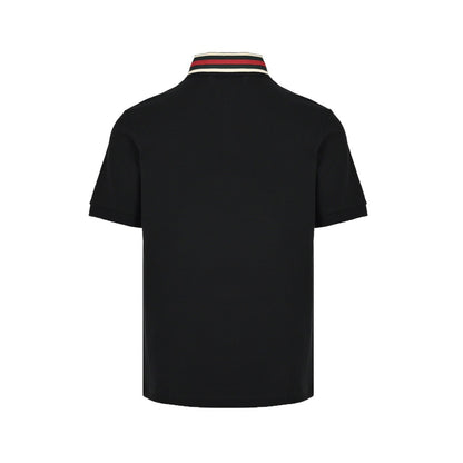 Gucci 22ss collar red and green webbing Polo short sleeves