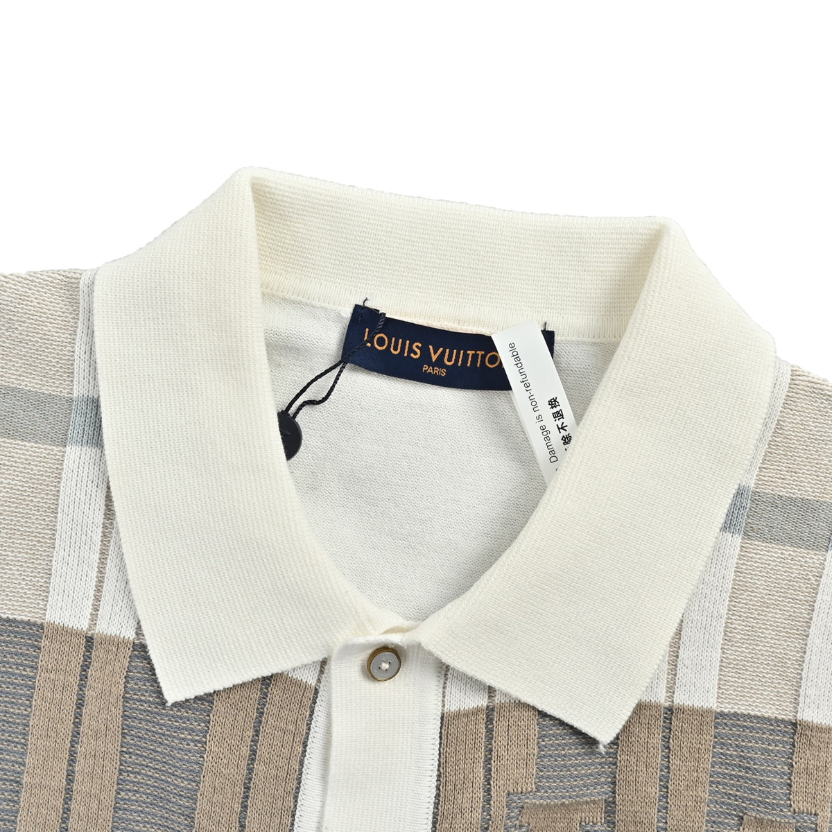 Louis Vuitton plaid jacquard knitted short-sleeved shirt