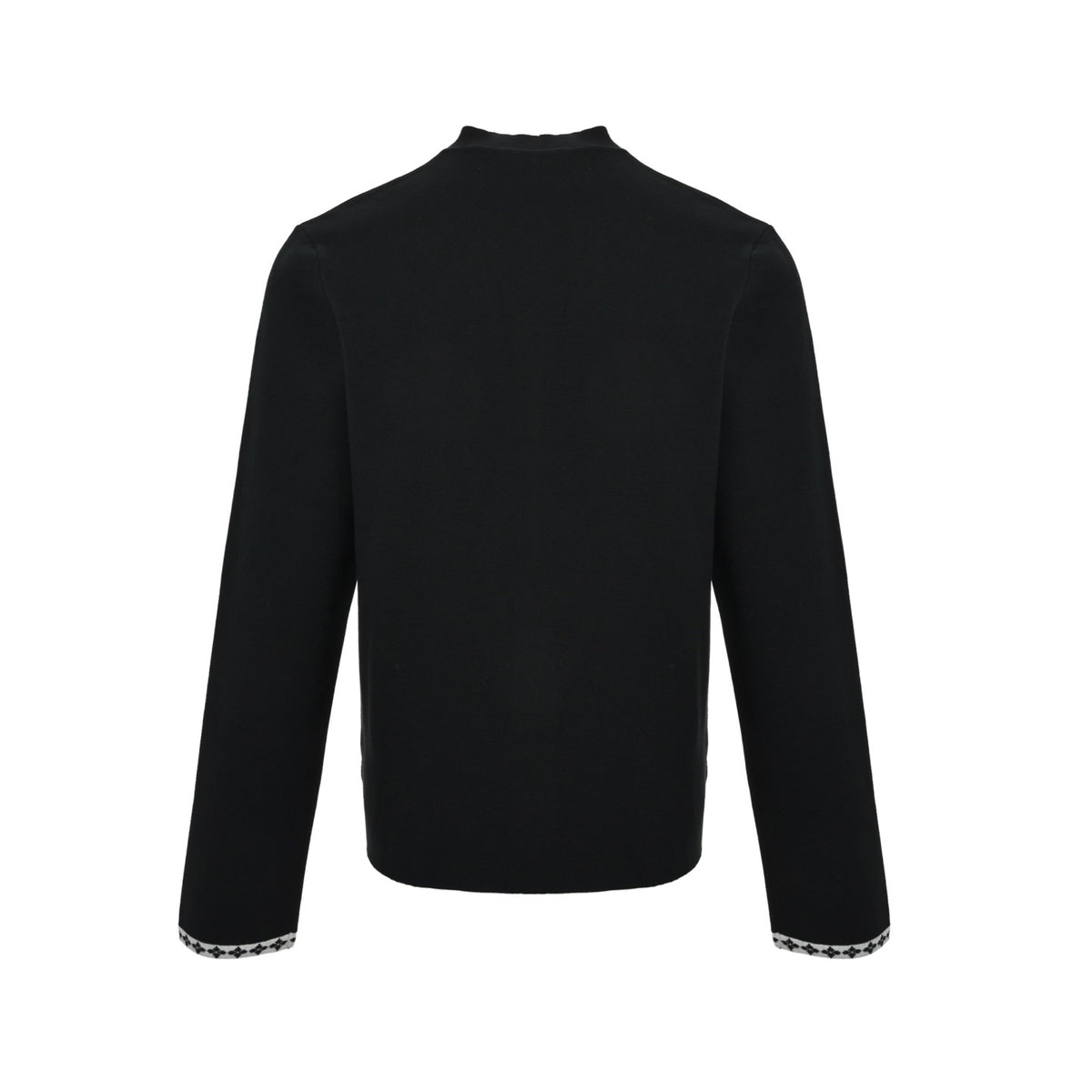 Louis Vuitton white edge knitted college style cardigan jacket