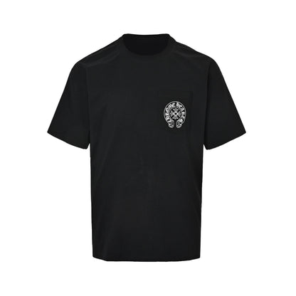 Chrome Hearts/Chrome Heart short sleeves with logo printed all over the back