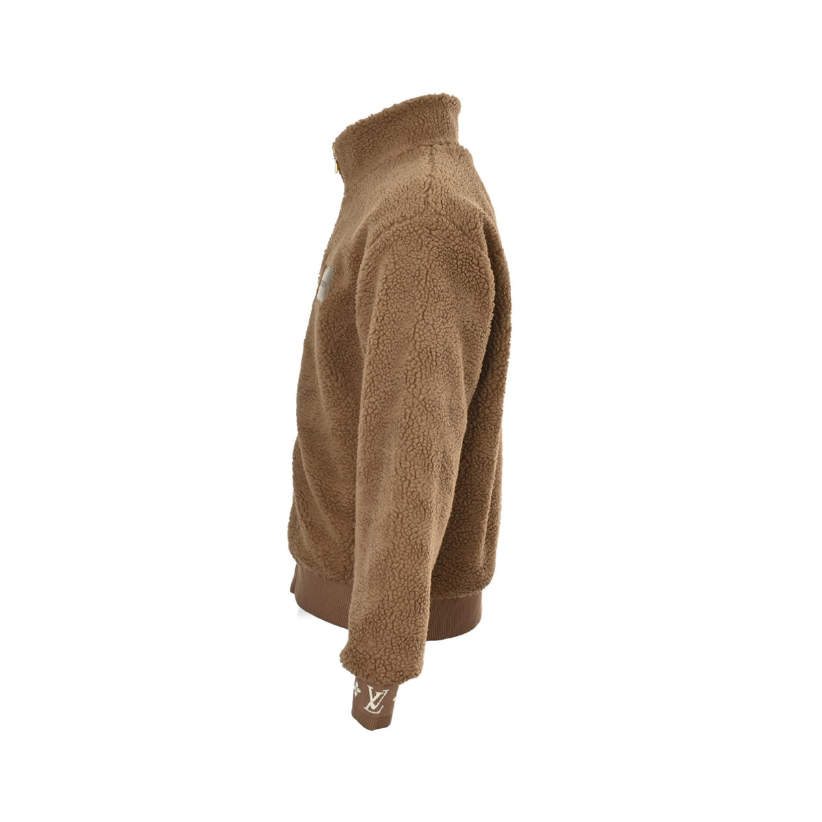 Louis Vuitton 24Fw leather sherpa stand collar jacket