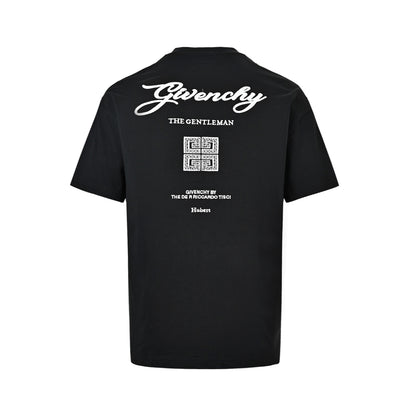 GIVENCHY four-square three-dimensional embroidery round neck short sleeves