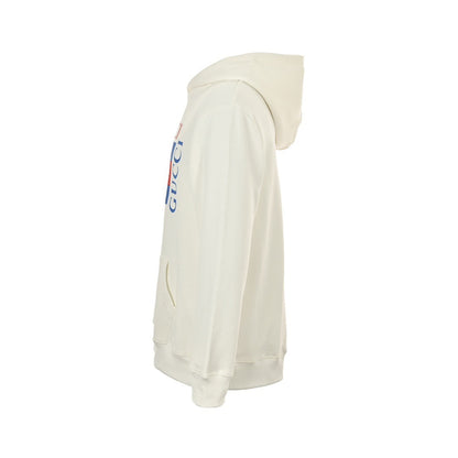 Gucci 24Fw color block logo printed hooded sweatshirt