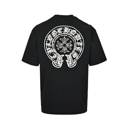 Chrome Hearts/Chrome Heart Pearl Horseshoe Short Sleeve