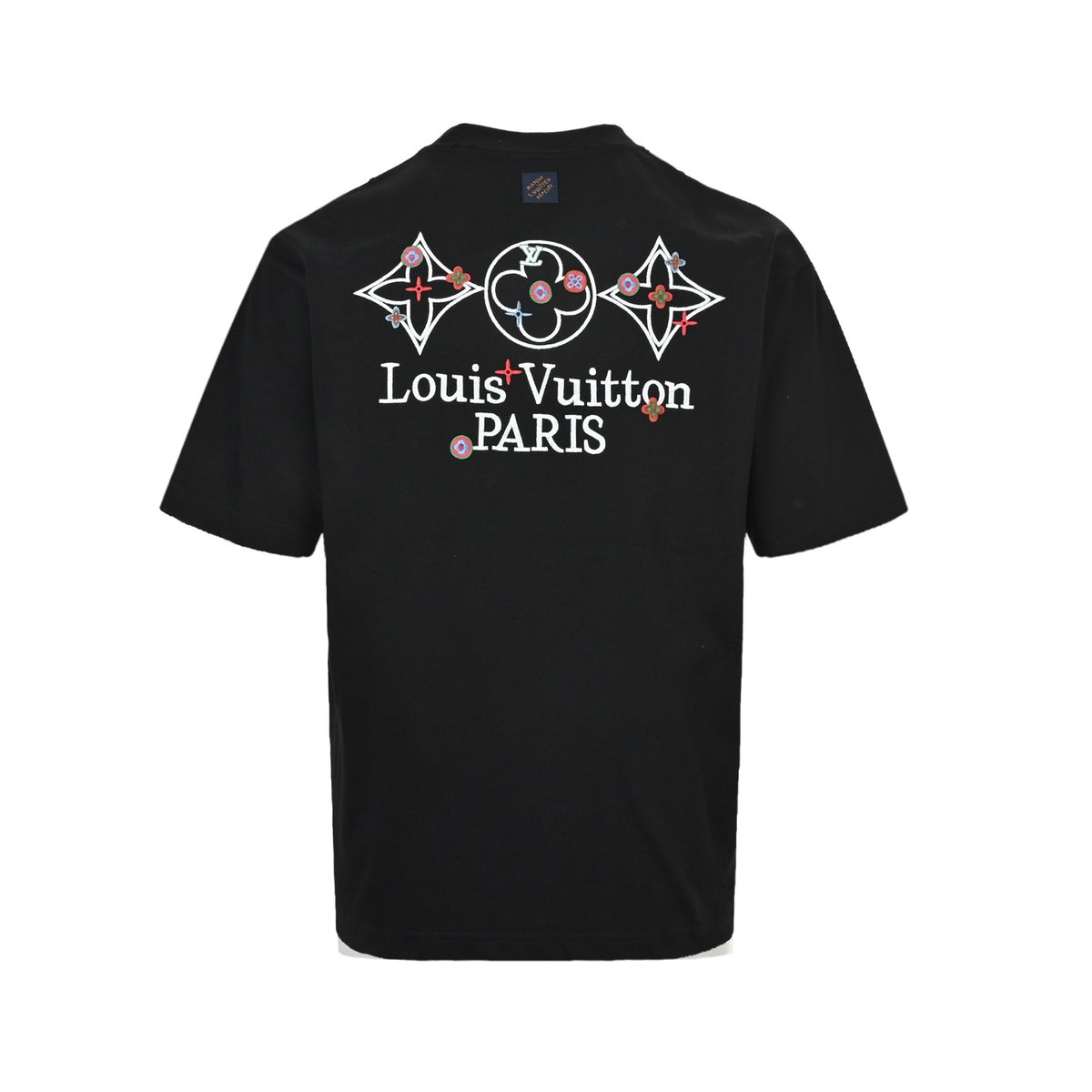 Louis Vuitton 26ss three-flower embroidered short sleeves