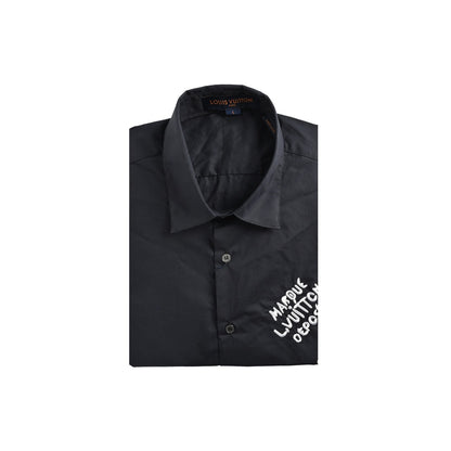Louis Vuitton 25ss embroidered letter logo shirt
