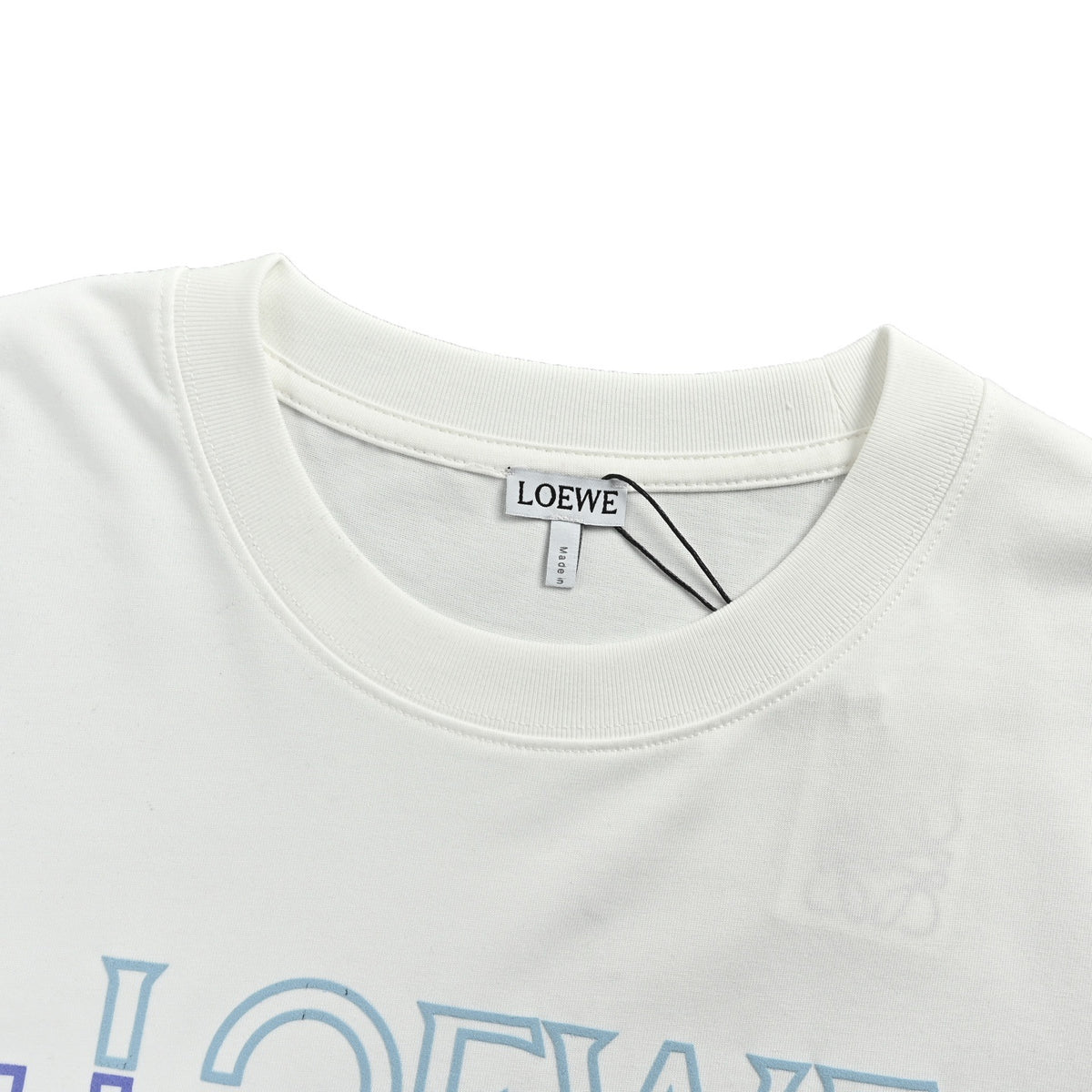 Loewe/Loewei Irregular Logo Contrast Color Foam Printed Short Sleeves