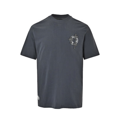 Chrome Hearts Sanskrit cross embroidered short sleeves