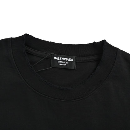 Balenciaga double B embroidered short sleeves on the front and back