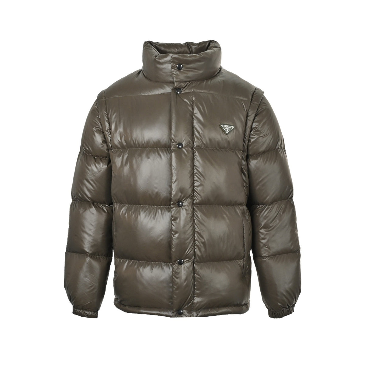 Prada triangle sleeve detachable down jacket