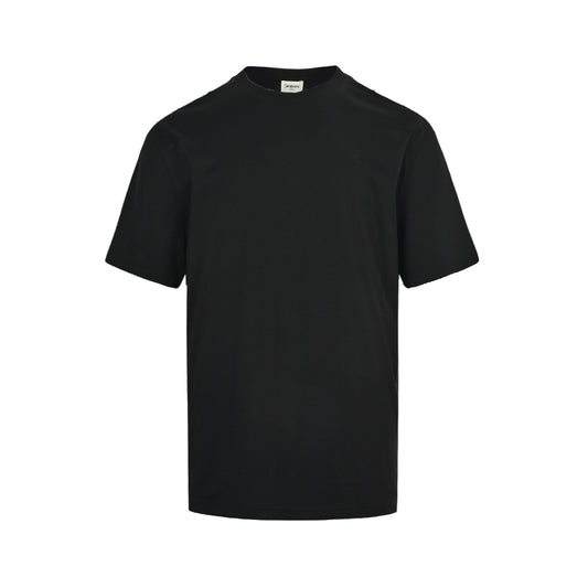 SAINT LAURENT SLP small solid color logo short sleeves