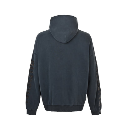 Balenciaga/Balanciaga 25Fw tape printed hole pocket hooded sweatshirt