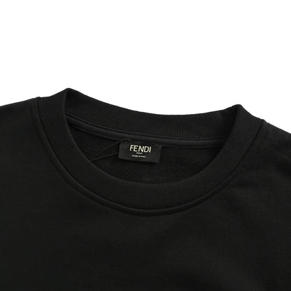 Fendi 25Fw dark pattern double F three-dimensional embossed round neck sweatshirt