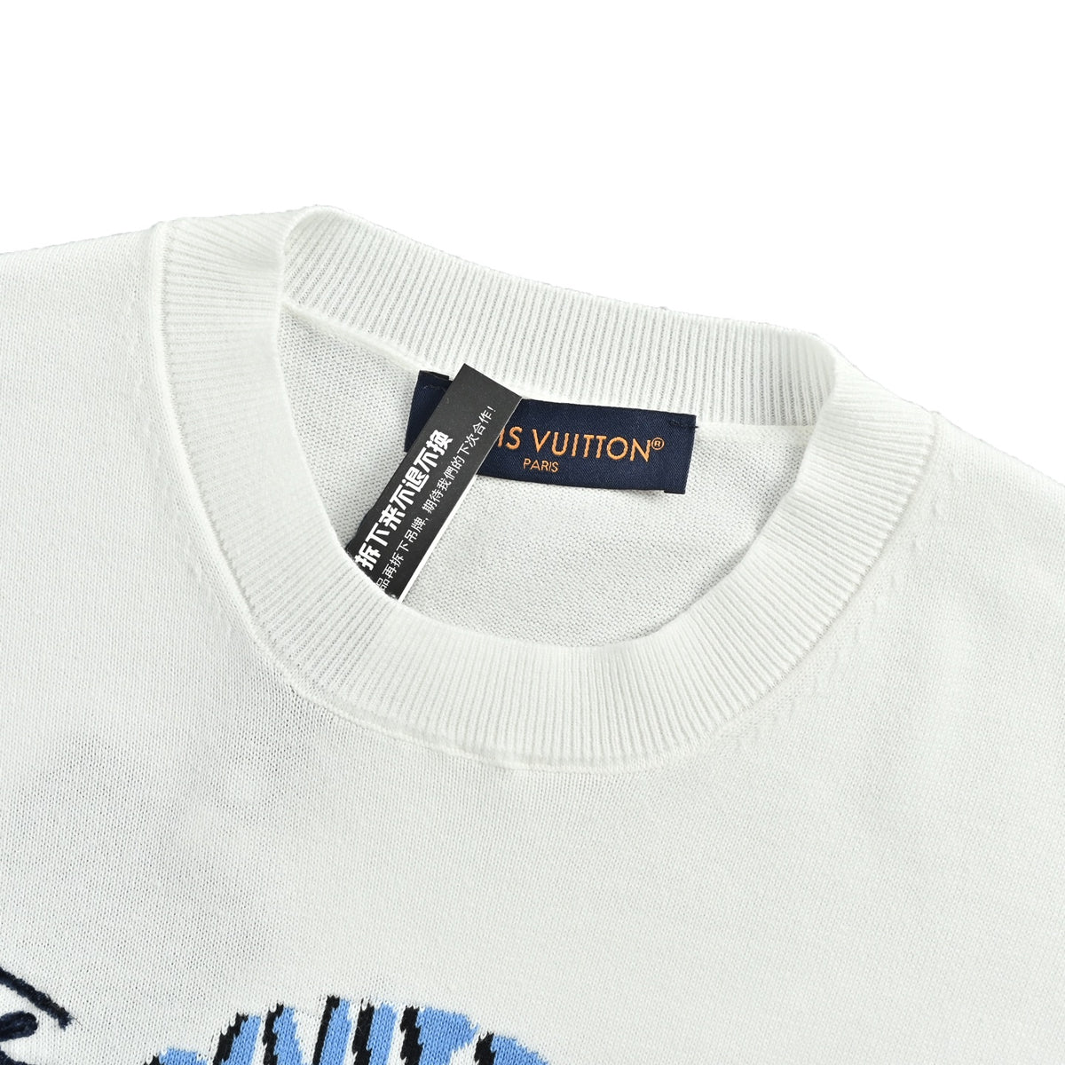 Louis Vuitton Nigo joint letter embroidery jacquard pattern knitted short sleeves