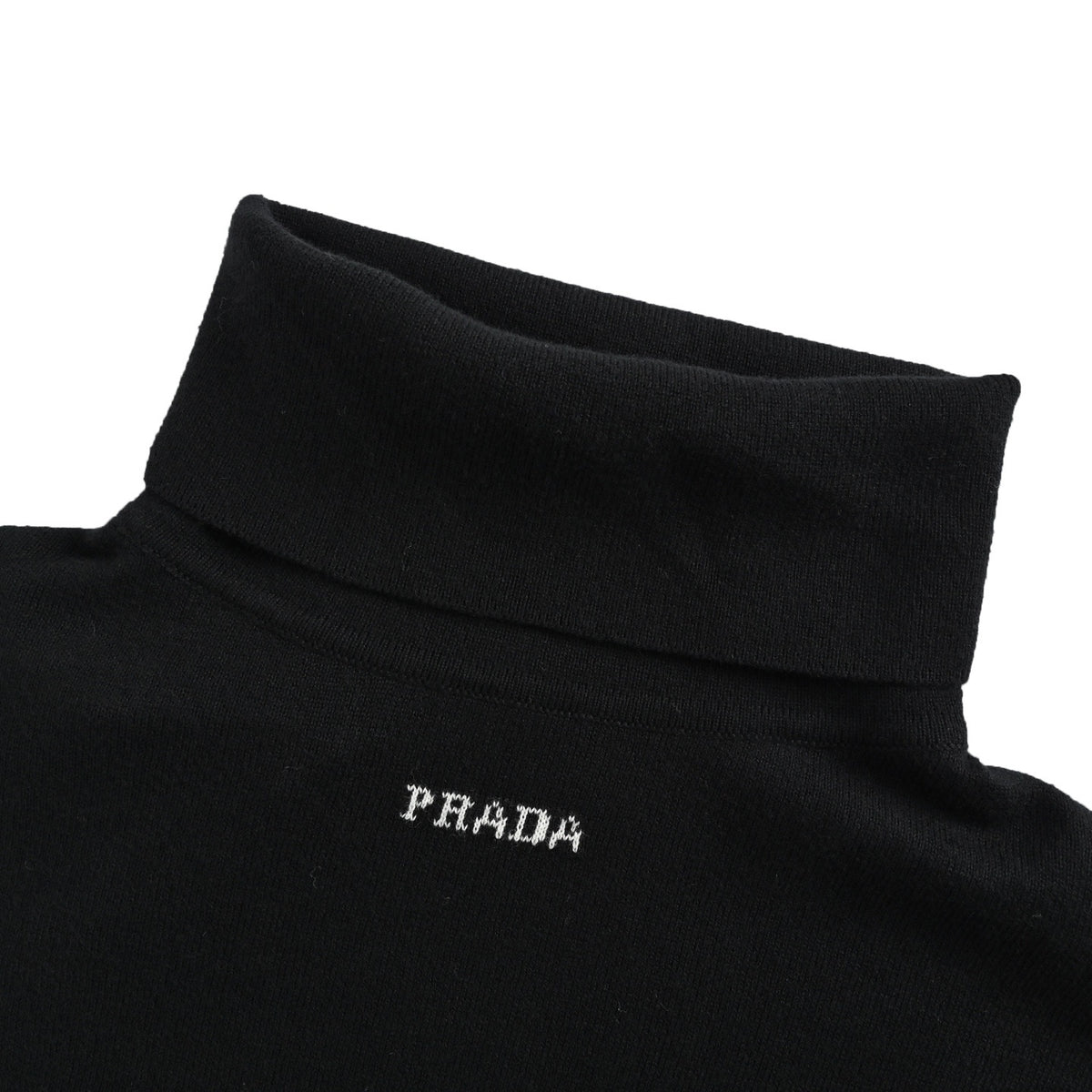 Prada collared jacquard turtleneck sweater
