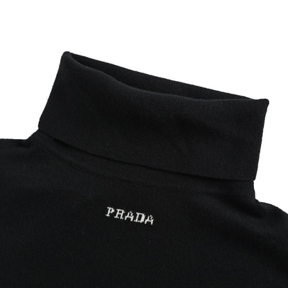 Prada collared jacquard turtleneck sweater